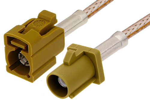 Curry FAKRA Plug to FAKRA Jack Cable 48 Inch Length Using RG316 Coax