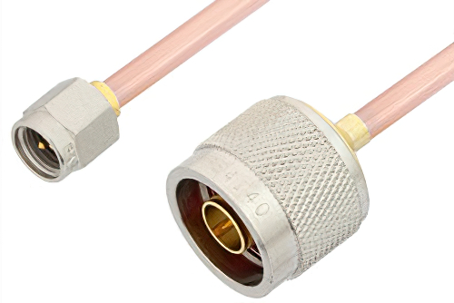 SMA Male to N Male Cable 48 Inch Length Using RG402 Coax