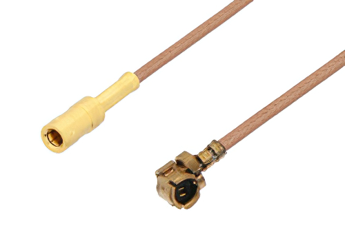 UMCX Plug to SSMB Plug Cable 9 Inch Length Using RG178 Coax