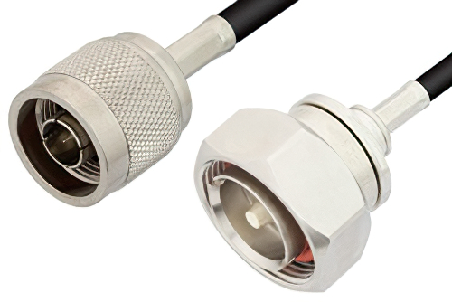 N Male to 7/16 DIN Male Cable 36 Inch Length Using PE-C195 Coax