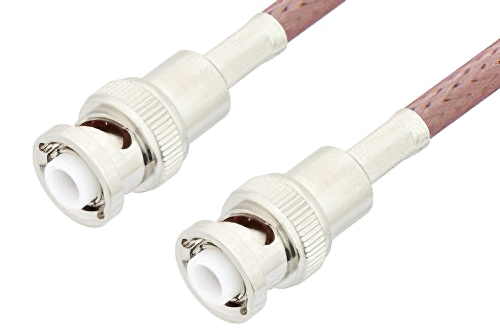 MHV Male to MHV Male Cable 12 Inch Length Using RG142 Coax, RoHS