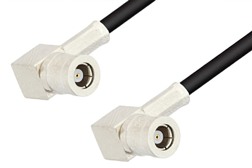 SMB Plug Right Angle to SMB Plug Right Angle Cable 60 Inch Length Using RG174 Coax