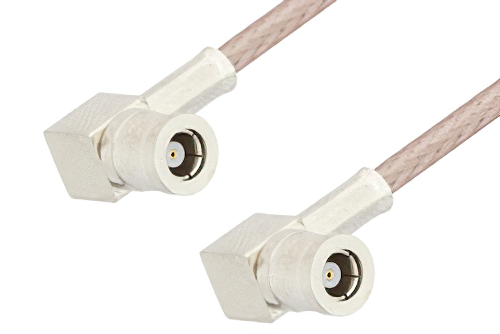 SMB Plug Right Angle to SMB Plug Right Angle Cable 24 Inch Length Using RG316 Coax