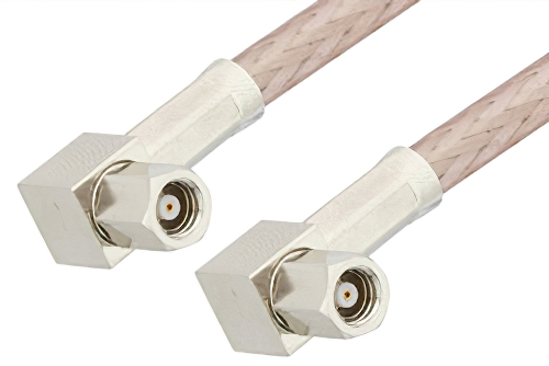 SMC Plug Right Angle to SMC Plug Right Angle Cable 48 Inch Length Using RG316 Coax, RoHS