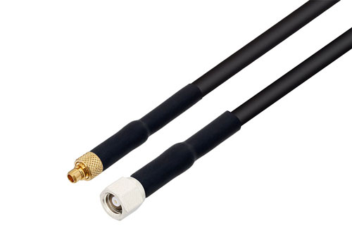 MMCX Plug to SMC Plug Cable 24 Inch Length Using RG174 Coax with HeatShrink