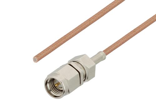 SMA Male to Straight Cut Lead Cable Using RG178 Coax