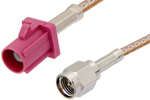 SMA Male to Violet FAKRA Plug Cable Using RG316 Coax