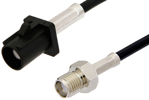SMA Female to Black FAKRA Plug Cable Using RG174 Coax
