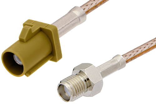 SMA Female to Curry FAKRA Plug Cable 36 Inch Length Using RG316 Coax