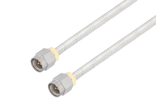 SMA Male to SMA Male Cable Using PE-SR402FL Coax , LF Solder