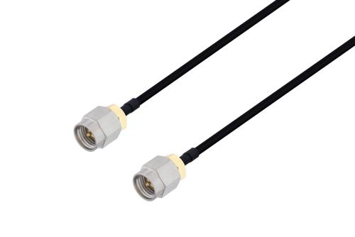 SMA Male to SMA Male Cable Using PE-SR402FLJ Coax with HeatShrink