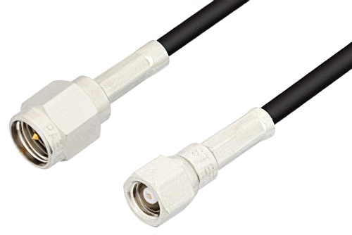 SMA Male to SMC Plug Cable 12 Inch Length Using RG174 Coax, RoHS