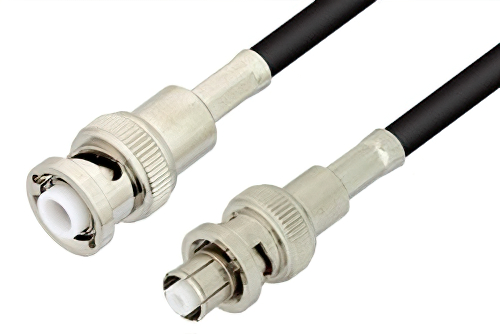 MHV Male to SHV Plug Cable Using RG58 Coax, RoHS