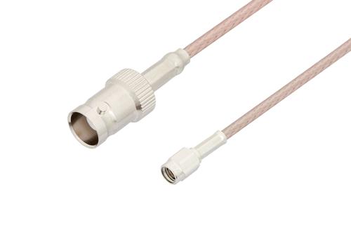 SSMA Male to BNC Female Cable Using RG316 Coax, LF Solder