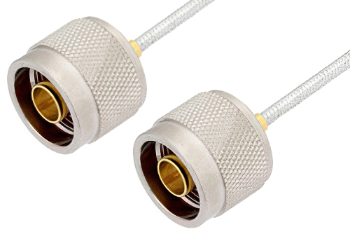 N Male to N Male Cable 6 Inch Length Using PE-SR405FL Coax, RoHS