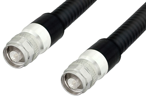 N Male to N Male Low PIM Cable 120 Inch Length Using 1/2 inch Flexible Coax, RoHS