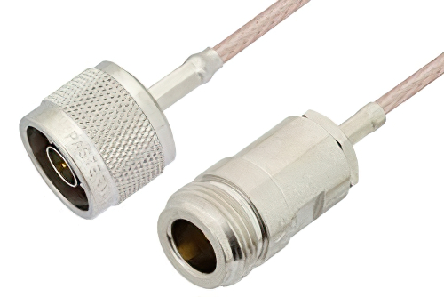 N Male to N Female Cable 24 Inch Length Using RG316 Coax, RoHS