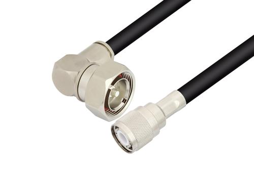 7/16 DIN Male Right Angle to HN Male Cable Using RG213 Coax