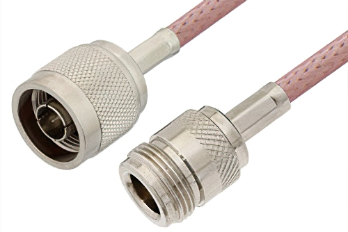 N Male to N Female Cable Using RG142 Coax