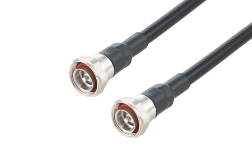 7/16 DIN Male to 7/16 DIN Male Low PIM Cable Using 1/2 inch Superflexible Coax with HeatShrink