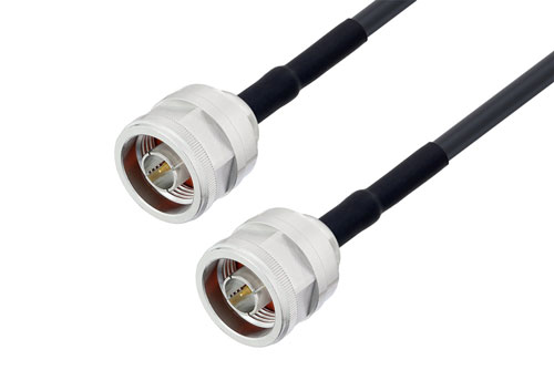 N Male to N Male Low Loss Cable Using LMR-240 Coax with HeatShrink