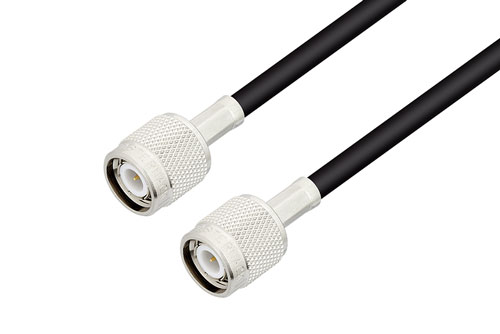 TNC Male to TNC Male Low Loss Cable Using LMR-195 Coax, LF Solder