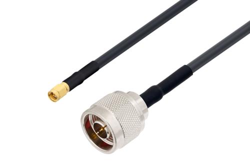 SMA Male to N Male Low Loss Cable Using LMR-240 Coax with HeatShrink