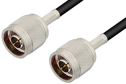 N Male to N Male Cable 12 Inch Length Using LMR-195 Coax