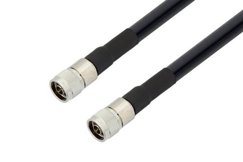 N Male to N Male Low Loss Cable Using LMR-600 Coax with HeatShrink