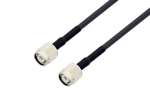 TNC Male to TNC Male Low Loss Cable Using LMR-240 Coax with HeatShrink