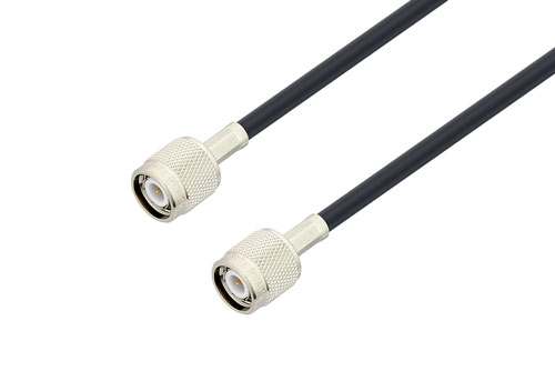 TNC Male to TNC Male Low Loss Cable Using LMR-240 Coax, LF Solder