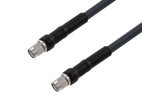 SMA Male to SMA Male Low Loss Cable Using LMR-240 Coax with Times Microwave Components, LF Solder