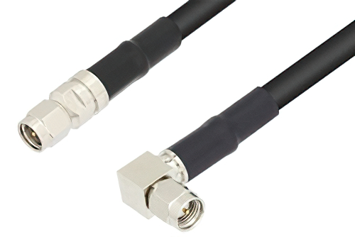 SMA Male to SMA Male Right Angle Cable Using LMR-240 Coax