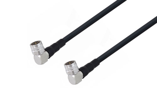 N Male RA to N Male RA Low Loss Cable Using LMR-400 Coax with Times Microwave Components with HeatShrink and 180 Deg. Clock