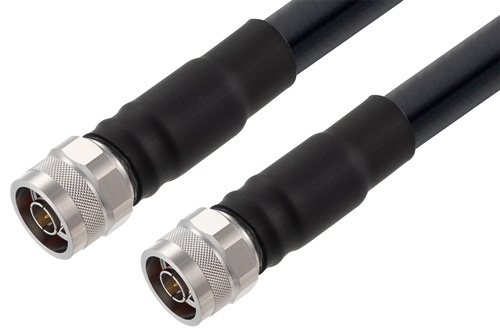 N Male to N Male With Times Connectors Cable 12 Inch Length Using LMR-600 Coax