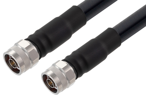 N Male with Hex Body to N Male with Hex Body Cable Using LMR-600 Coax and Times Connectors