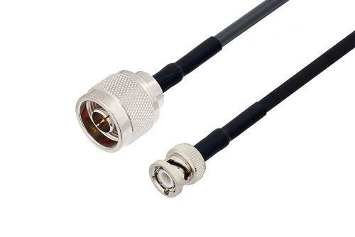 N Male to BNC Male Cable Using LMR-240 Coax
