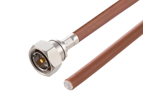7/16 DIN Male to Straight Cut Lead Cable Using RG393 Coax