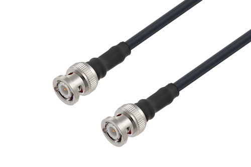 BNC Male to BNC Male Low Loss Cable Using LMR-200 Coax with Times Microwave Components with HeatShrink