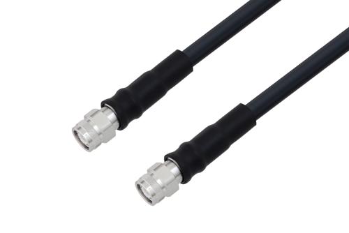 TNC Male to TNC Male Low Loss Cable Using LMR-400-UF Coax with Times Microwave Components, LF Solder