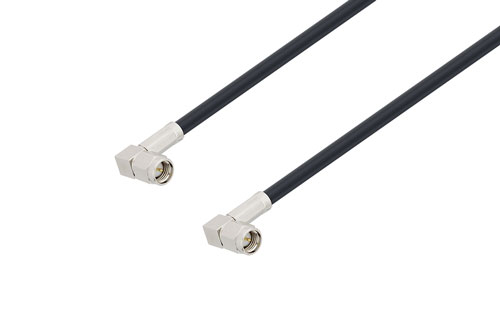 SMA Male Right Angle to SMA Male Right Angle Low Loss Cable Using LMR-195 Coax