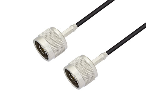 N Male to N Male Low Loss Cable Using LMR-100 Coax, LF Solder