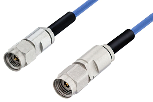 2.4mm Male to 2.92mm Male Cable 100 cm Length Using PE-P086 Coax, LF Solder, RoHS