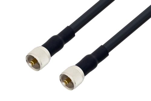 UHF Male to UHF Male Low Loss Cable Using LMR-400 Coax with HeatShrink