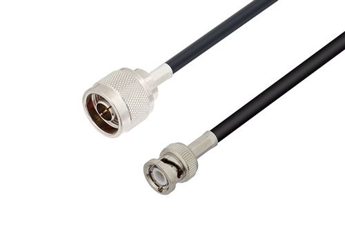 N Male to BNC Male Low Loss Cable Using LMR-240-UF Coax