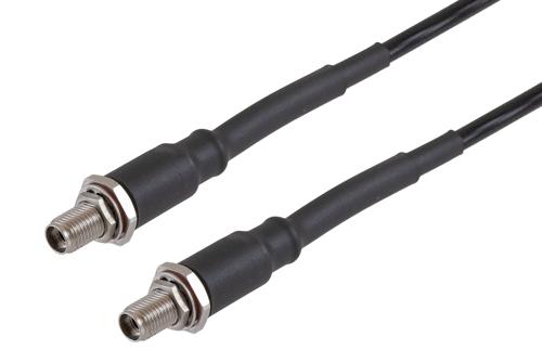 2.92mm Female Bulkhead to 2.92mm Female Bulkhead Low Loss Space Cable Using PE-R135LL Coax