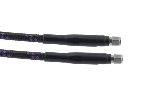 1.0mm Male to 1.0mm Male Armored Low Loss Test Cable 12 Inch Length