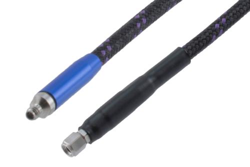 1.0mm Male to 1.0mm Female Armored Low Loss Test Cable 12 Inch Length