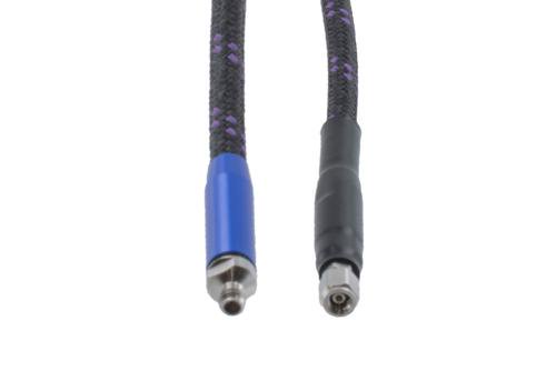 1.0mm Male to 1.0mm Female Armored Low Loss Test Cable 12 Inch Length