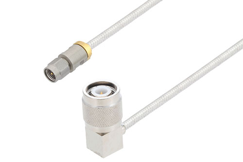 3.5mm Male to TNC Male Right Angle Cable Using PE-SR402FL Coax